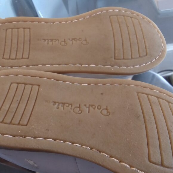 Posh Pickle Mary Jane Shoes Girl’s sz 8 White Leather Dress Shoes Sandals Buckle - Picture 5 of 10